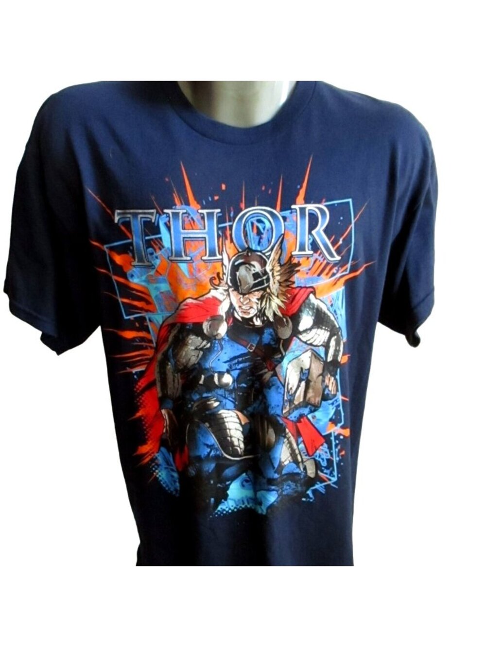 Vintage T-shirt Marvel Large Mad Engine Thor NEW DEADSTOCK Large Vintage NWT DS